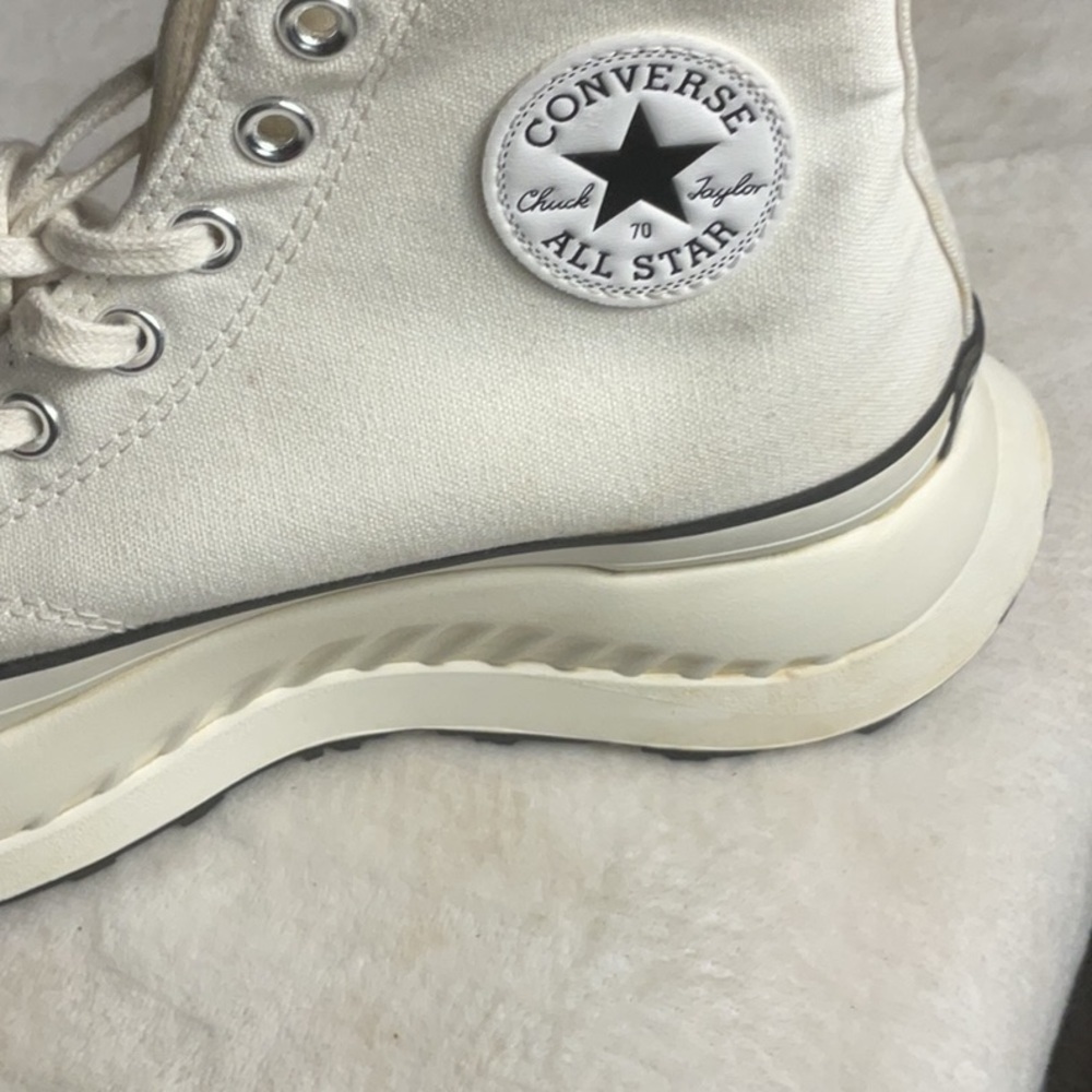 Converse 70 At-c White Canvas Sneakers - Picture 3 of 7